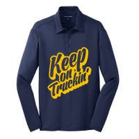 Keep On Truckin Silk Touch Performance Long Sleeve Polo