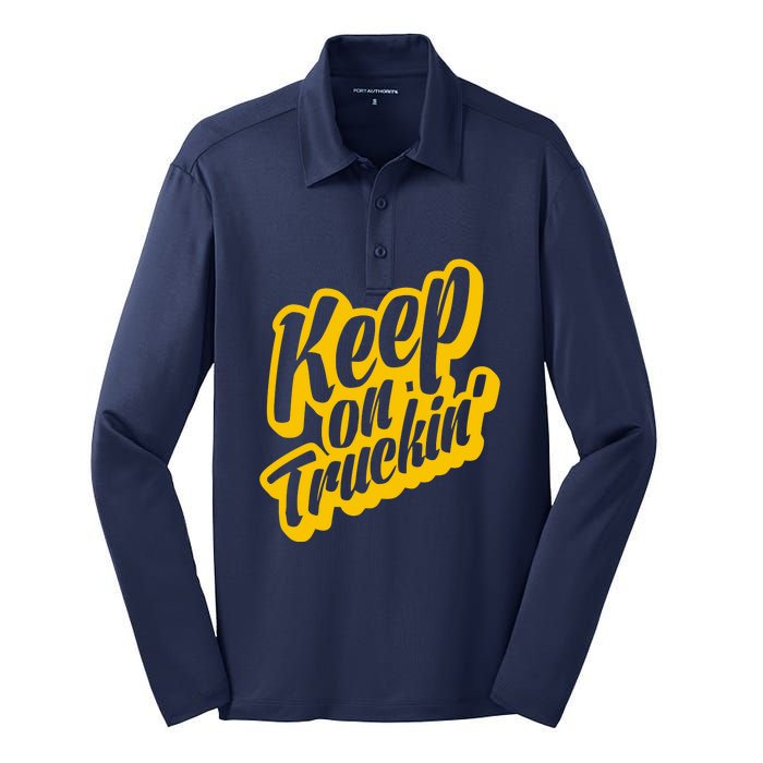 Keep On Truckin Silk Touch Performance Long Sleeve Polo