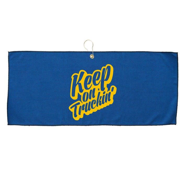 Keep On Truckin Large Microfiber Waffle Golf Towel