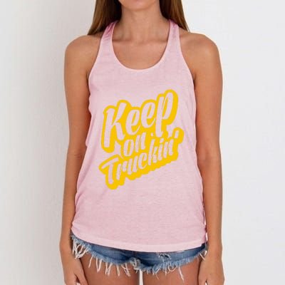 Keep On Truckin Women's Knotted Racerback Tank