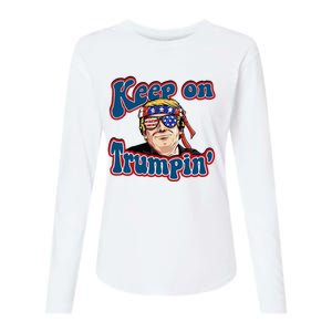 Keep On Trumpin Funny Political Trump Design Womens Cotton Relaxed Long Sleeve T-Shirt