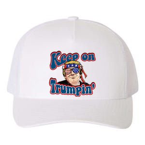 Keep On Trumpin Funny Political Trump Design Yupoong Adult 5-Panel Trucker Hat