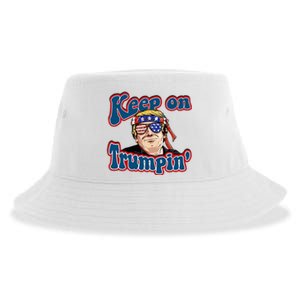 Keep On Trumpin Funny Political Trump Design Sustainable Bucket Hat