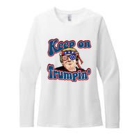 Keep On Trumpin Funny Political Trump Design Womens CVC Long Sleeve Shirt