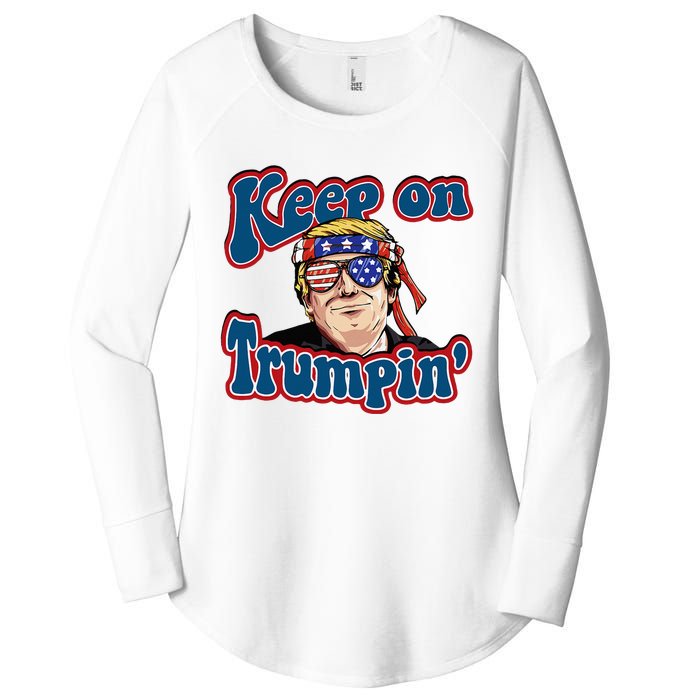 Keep On Trumpin Funny Political Trump Design Women's Perfect Tri Tunic Long Sleeve Shirt