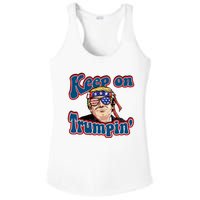 Keep On Trumpin Funny Political Trump Design Ladies PosiCharge Competitor Racerback Tank