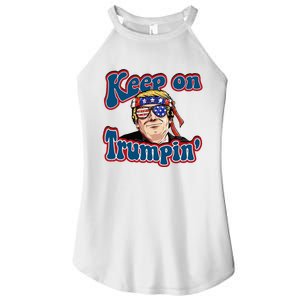 Keep On Trumpin Funny Political Trump Design Women's Perfect Tri Rocker Tank