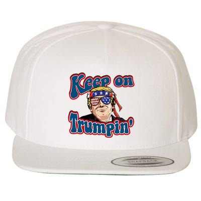 Keep On Trumpin Funny Political Trump Design Wool Snapback Cap