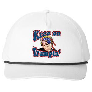 Keep On Trumpin Funny Political Trump Design Snapback Five-Panel Rope Hat