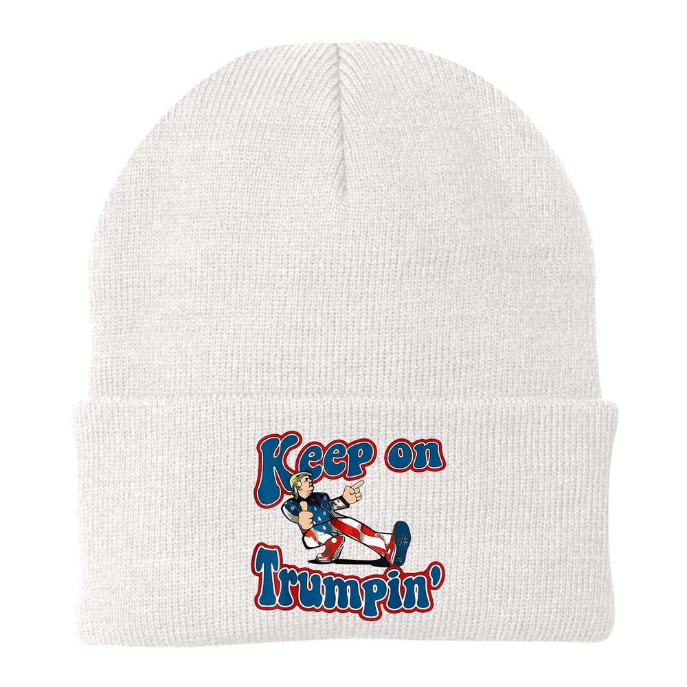 Keep On Trumpin Trump For President 2024 Usa Flag Beanie