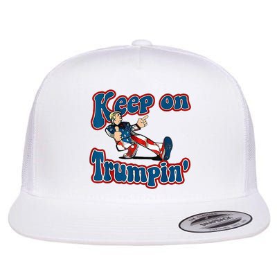 Keep On Trumpin Trump For President 2024 Usa Flag Flatbill Hat