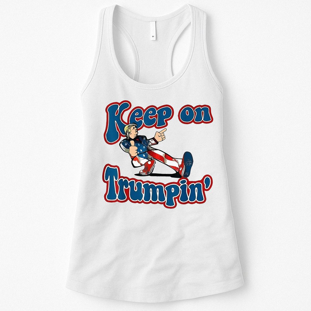 Keep On Trumpin Trump For President 2024 Usa Flag Womens Tank Top