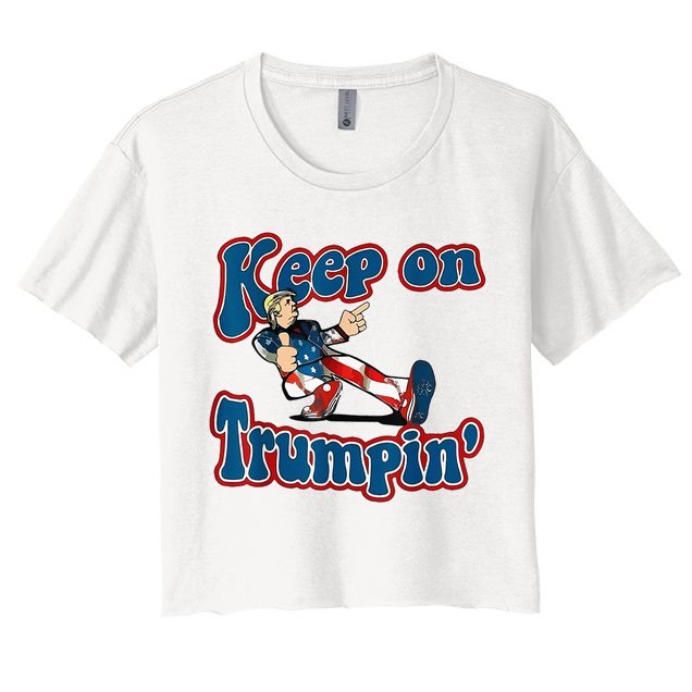 Keep On Trumpin Trump For President 2024 Usa Flag Crop Top