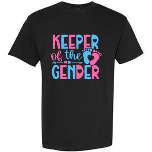 Keeper Of The Gender Gender Reveal Party Baby Shower Garment-Dyed Heavyweight T-Shirt