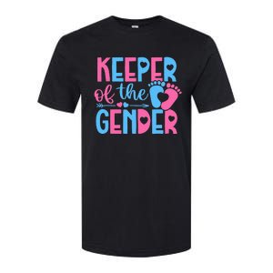 Keeper Of The Gender Gender Reveal Party Baby Shower Softstyle CVC T-Shirt