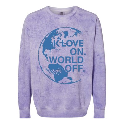 Klove On World Off Colorblast Crewneck Sweatshirt