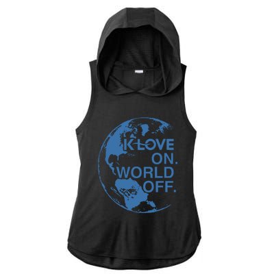 Klove On World Off Ladies PosiCharge Tri-Blend Wicking Draft Hoodie Tank