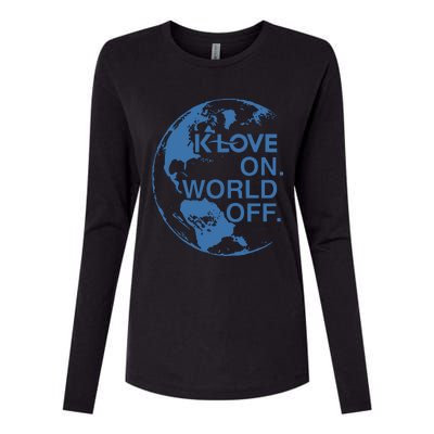 Klove On World Off Womens Cotton Relaxed Long Sleeve T-Shirt