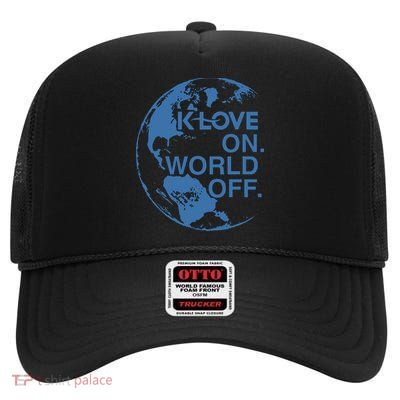 Klove On World Off High Crown Mesh Back Trucker Hat