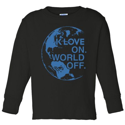 Klove On World Off Toddler Long Sleeve Shirt