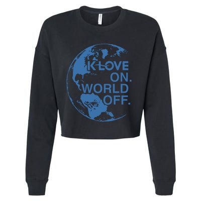 Klove On World Off Cropped Pullover Crew