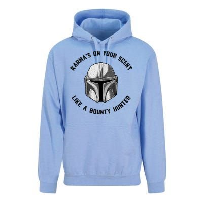 Karmas On Your Scent Like A Bounty Hunter Unisex Surf Hoodie