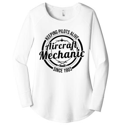 Keeping Pilots Alive Aircraft Mechanic Since 1903 Women's Perfect Tri Tunic Long Sleeve Shirt