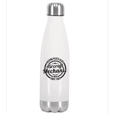 Keeping Pilots Alive Aircraft Mechanic Since 1903 Stainless Steel Insulated Water Bottle