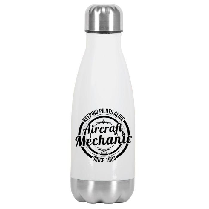 Keeping Pilots Alive Aircraft Mechanic Since 1903 Stainless Steel Insulated Water Bottle