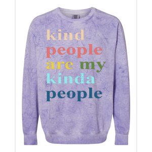 Kind People Are My Kinda People Retro Colorful Colorblast Crewneck Sweatshirt