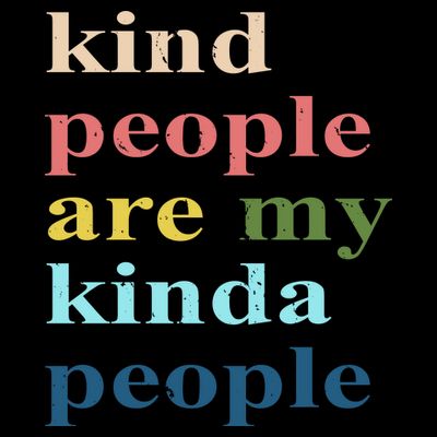 Kind People Are My Kinda People Retro Colorful T-Shirt