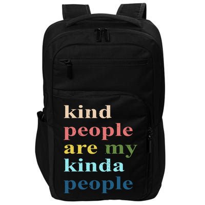 Kind People Are My Kinda People Retro Colorful Impact Tech Backpack