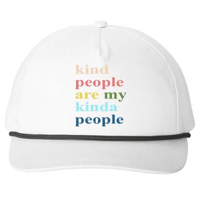 Kind People Are My Kinda People Retro Colorful Snapback Five-Panel Rope Hat