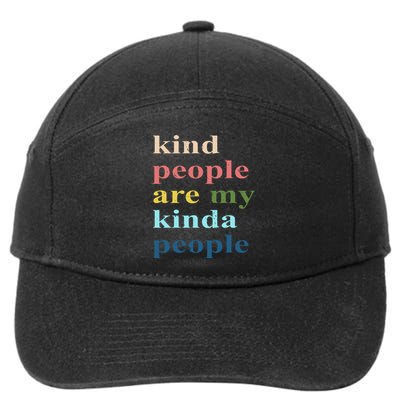 Kind People Are My Kinda People Retro Colorful 7-Panel Snapback Hat