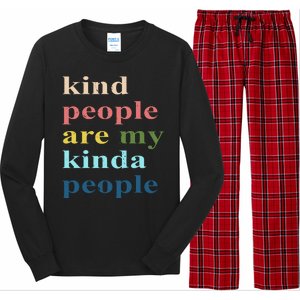 Kind People Are My Kinda People Retro Colorful Long Sleeve Pajama Set