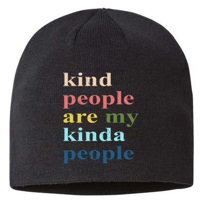 Kind People Are My Kinda People Retro Colorful Sustainable Beanie