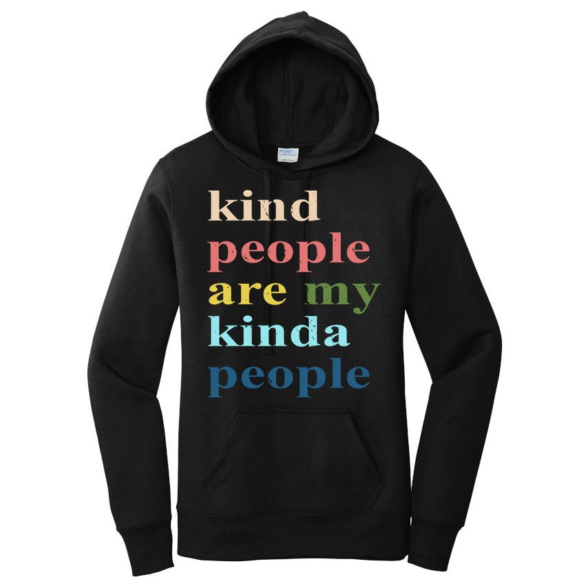 Kind People Are My Kinda People Retro Colorful Women's Pullover Hoodie