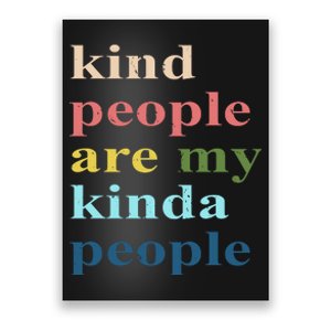 Kind People Are My Kinda People Retro Colorful Poster