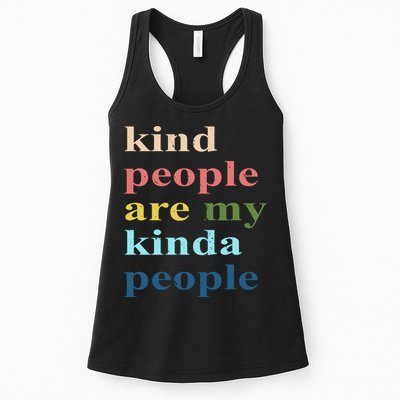 Kind People Are My Kinda People Retro Colorful Womens Tank Top
