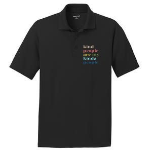 Kind People Are My Kinda People Retro Colorful PosiCharge RacerMesh Polo