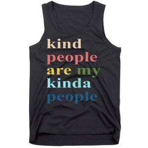 Kind People Are My Kinda People Retro Colorful Tank Top