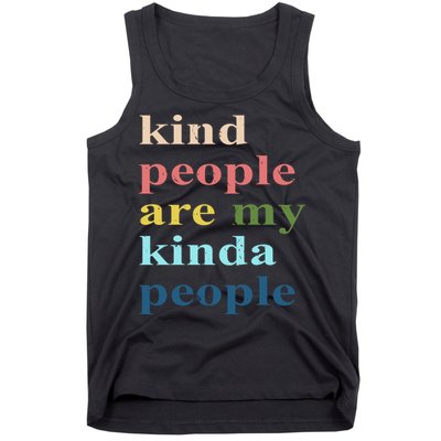 Kind People Are My Kinda People Retro Colorful Tank Top