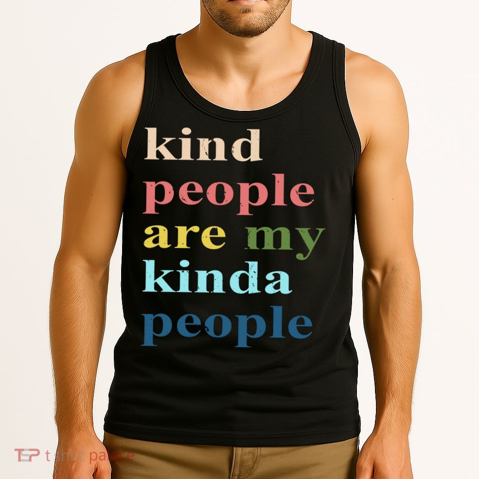 Kind People Are My Kinda People Retro Colorful Tank Top