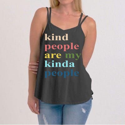 Kind People Are My Kinda People Retro Colorful Women's Strappy Tank