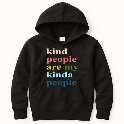 Kind People Are My Kinda People Retro Colorful Kids Hoodie