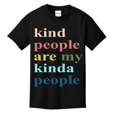 Kind People Are My Kinda People Retro Colorful Kids T-Shirt
