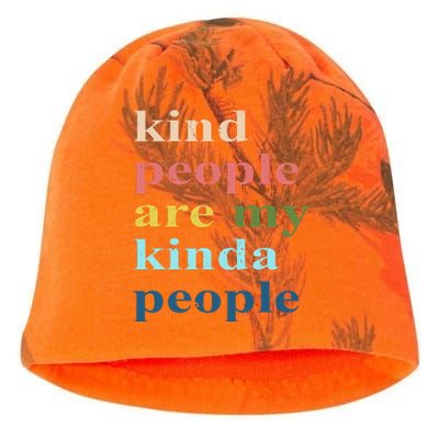 Kind People Are My Kinda People Retro Colorful Kati - Camo Knit Beanie