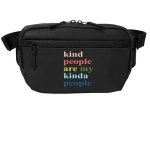 Kind People Are My Kinda People Retro Colorful Crossbody Pack