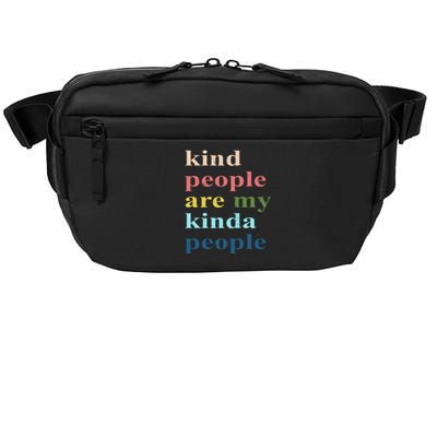 Kind People Are My Kinda People Retro Colorful Crossbody Pack