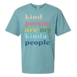 Kind People Are My Kinda People Retro Colorful Sueded Cloud Jersey T-Shirt